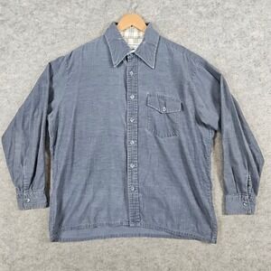 Mac Phergus Men's Size XL 17-17 1/2 Long Sleeve Permanent‎ Press Corduroy Shirt